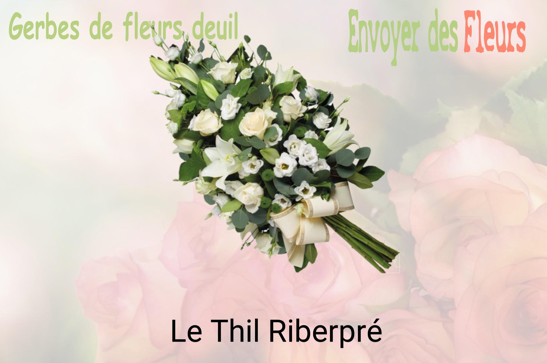 Gerbe de fleurs de deuil livrée à Le Thil-Riberpré